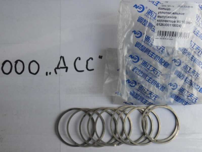 Кольцо уплотнительное выпускного коллектора WP12 SHAANXI / Shacman (ШАНКСИ / Шакман) 6126300110024 фото 1 Ярославль